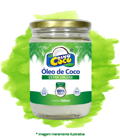 OLEO DE COCO DINOCOCO EXTRA VIRGEM 500ML