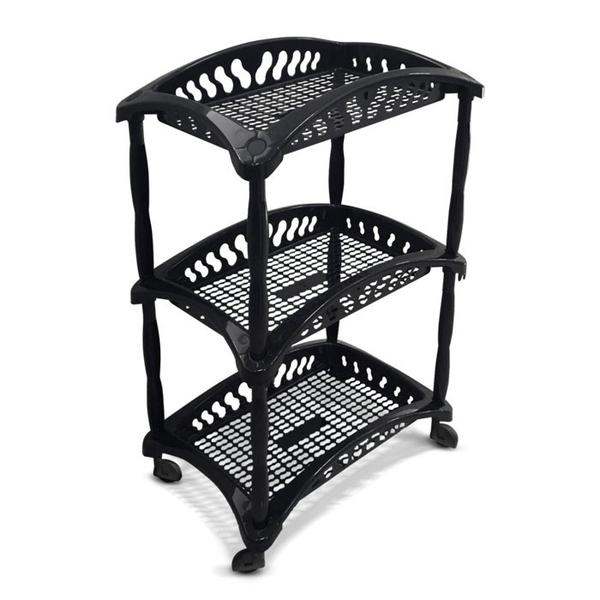 FRUTEIRA TRIPLA QUADRADA PRETA