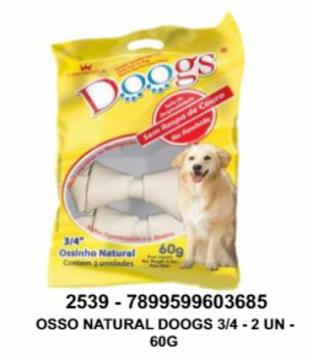 OSSO DOOGS NO 3/4 NATURAL 80G