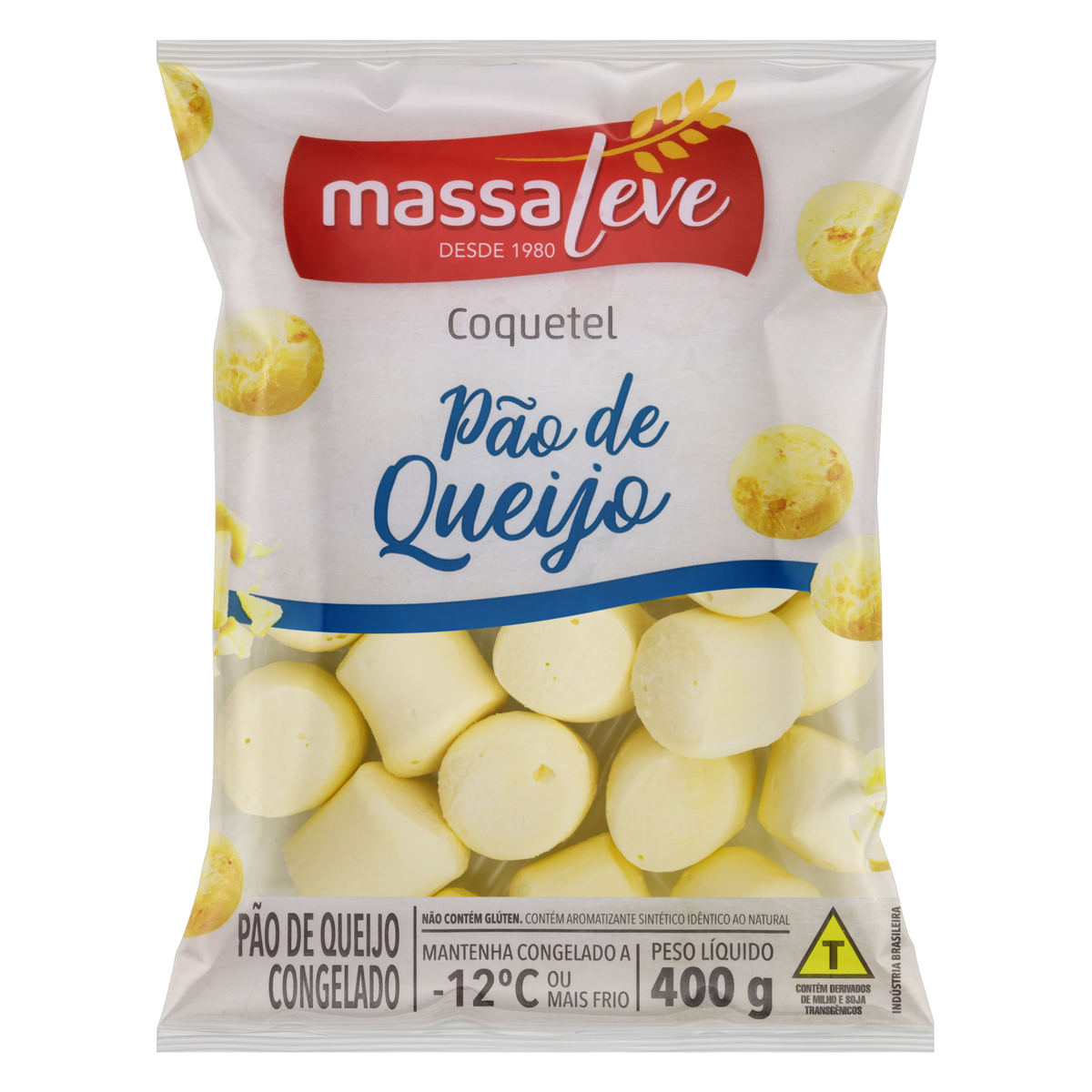 PAO DE QUEIJO MASSA LEVE COQUETEL 400G
