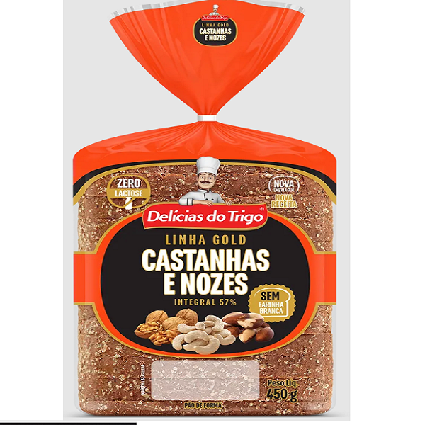 PAO CASTANHAS E NOZES 450G