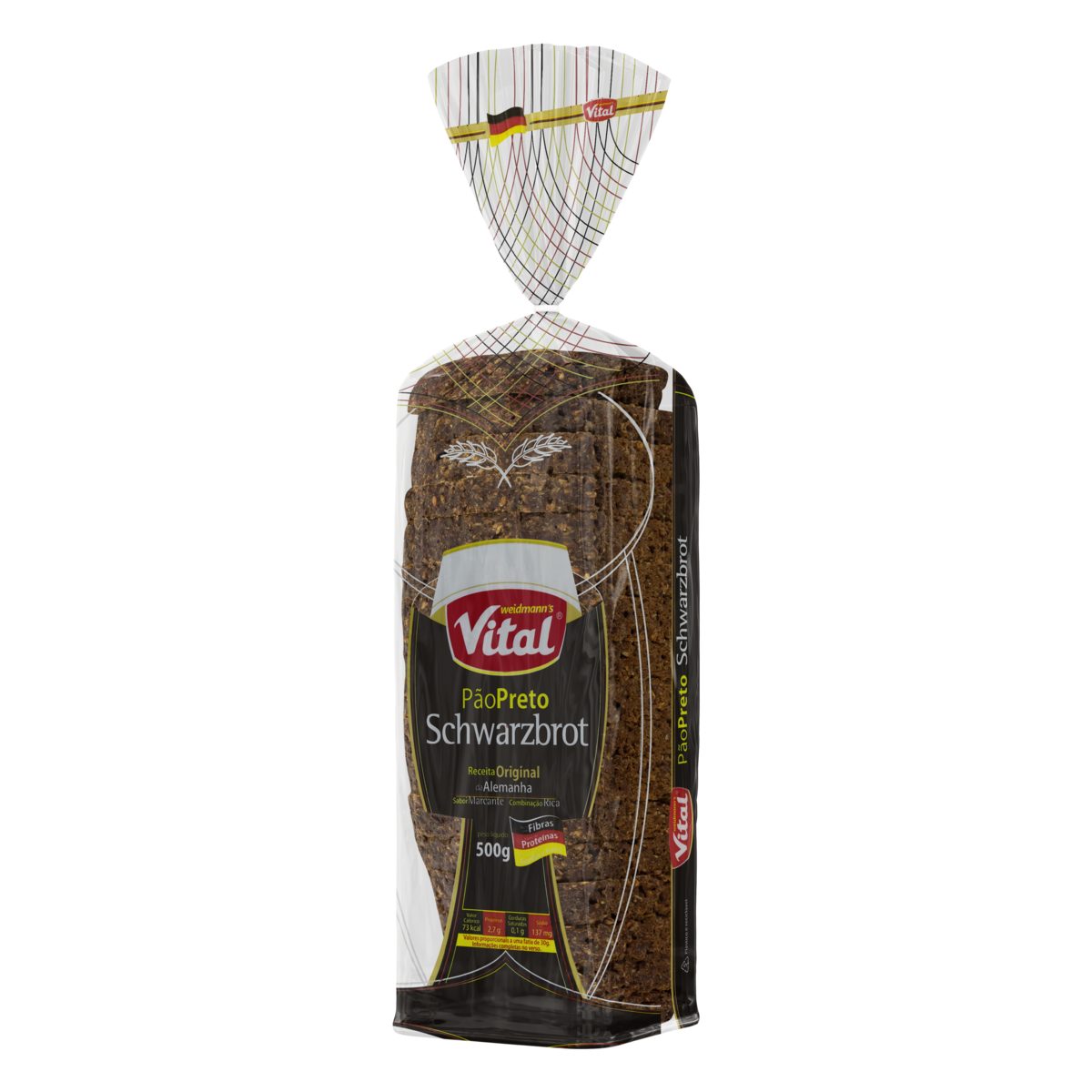 PAO VITAL ZERO LAC 500G PRETO ALEMAO