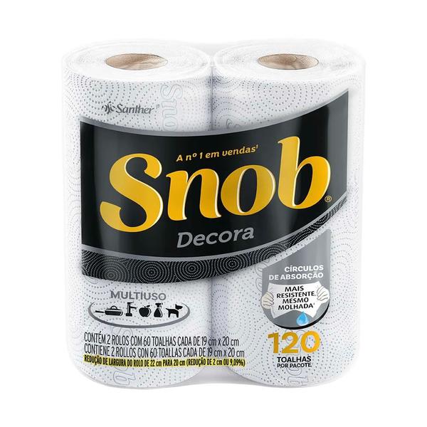 Toalha Papel Snob Multiuso L200 P180 Folhas Branca