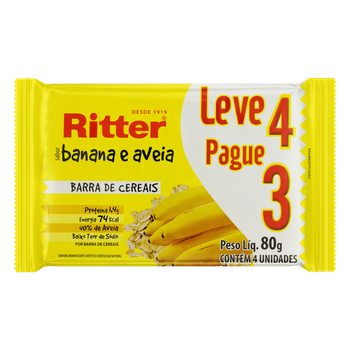 BARRA DE CEREAL RITTER BANANA E AVEIA L4