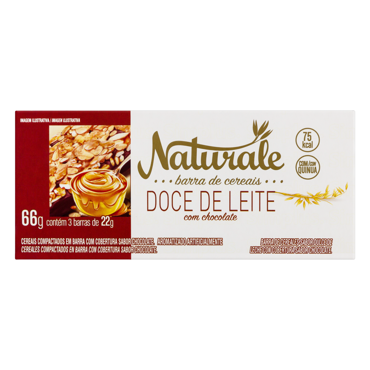 Barra De Cereal Naturale 66g Doce De Leite C/Chocolate