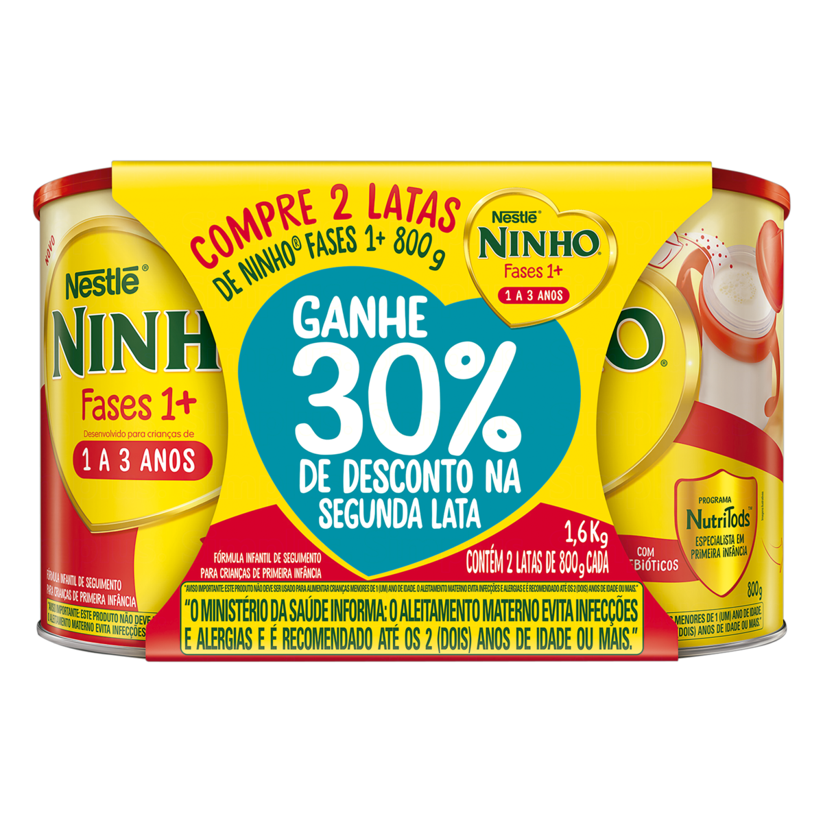 LEITE PO NINHO 800G FASES 1+PREBIO