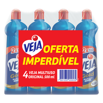 KIT LIMPADOR VEJA GOLD MULTIUSO 500ML 4U