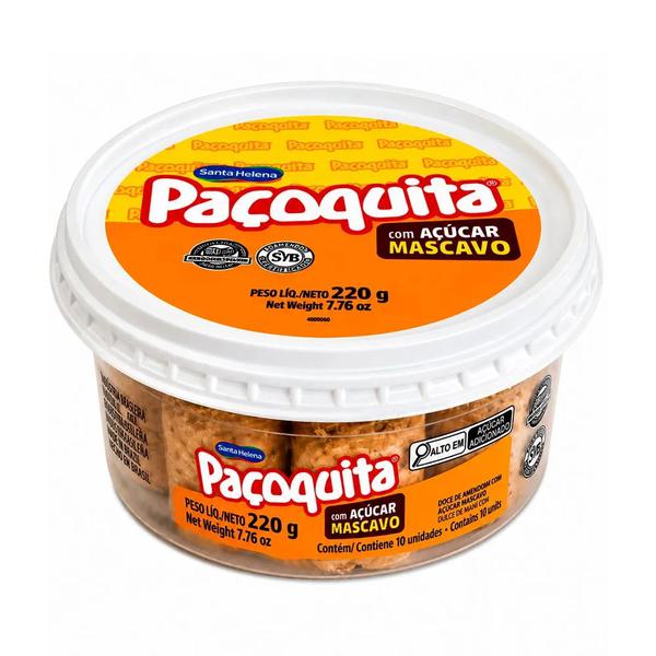 PAÇOCA PAÇOQUITA ROLHA COM  AÇUCAR MASCAVO 220G
