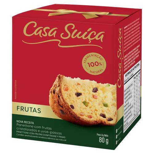 PANETTONE CASA SUICA 80G FRUTAS