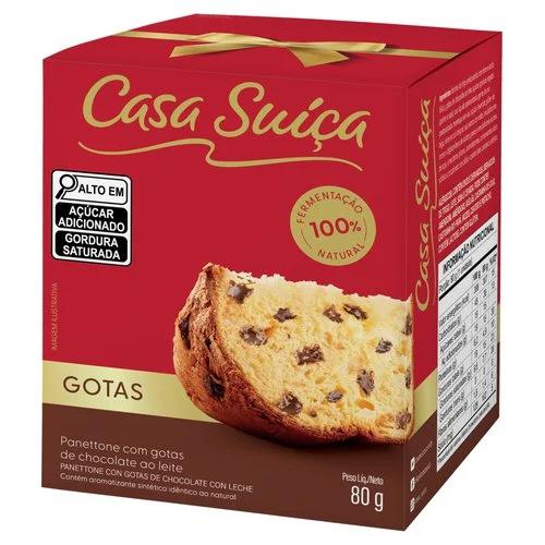 PANETTONE CASA SUICA 80G GOTAS CHOCOLATE