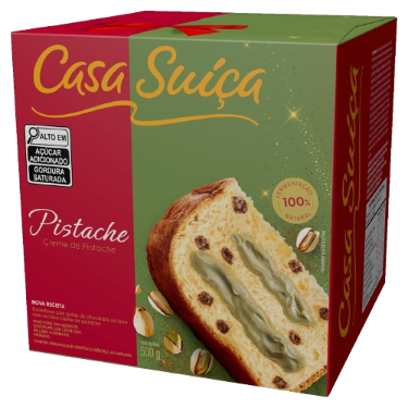 PANETTONE CASA SUICA 500G RECH PISTACHE