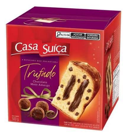 PANETTONE RECHEADO 450G TRUFADO CASA SUICA