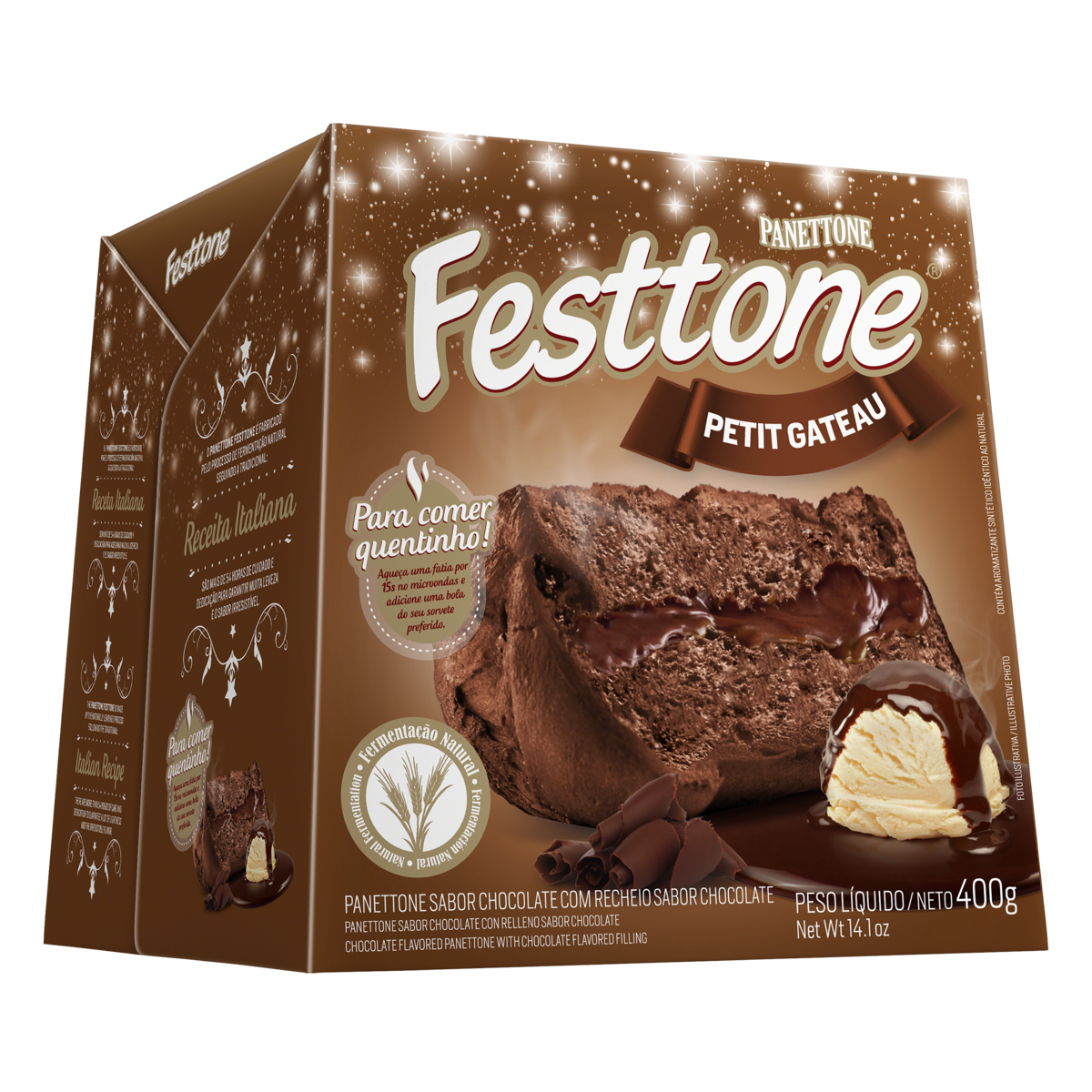PANETTONE FESTTONE 400G PETIT GATEAU