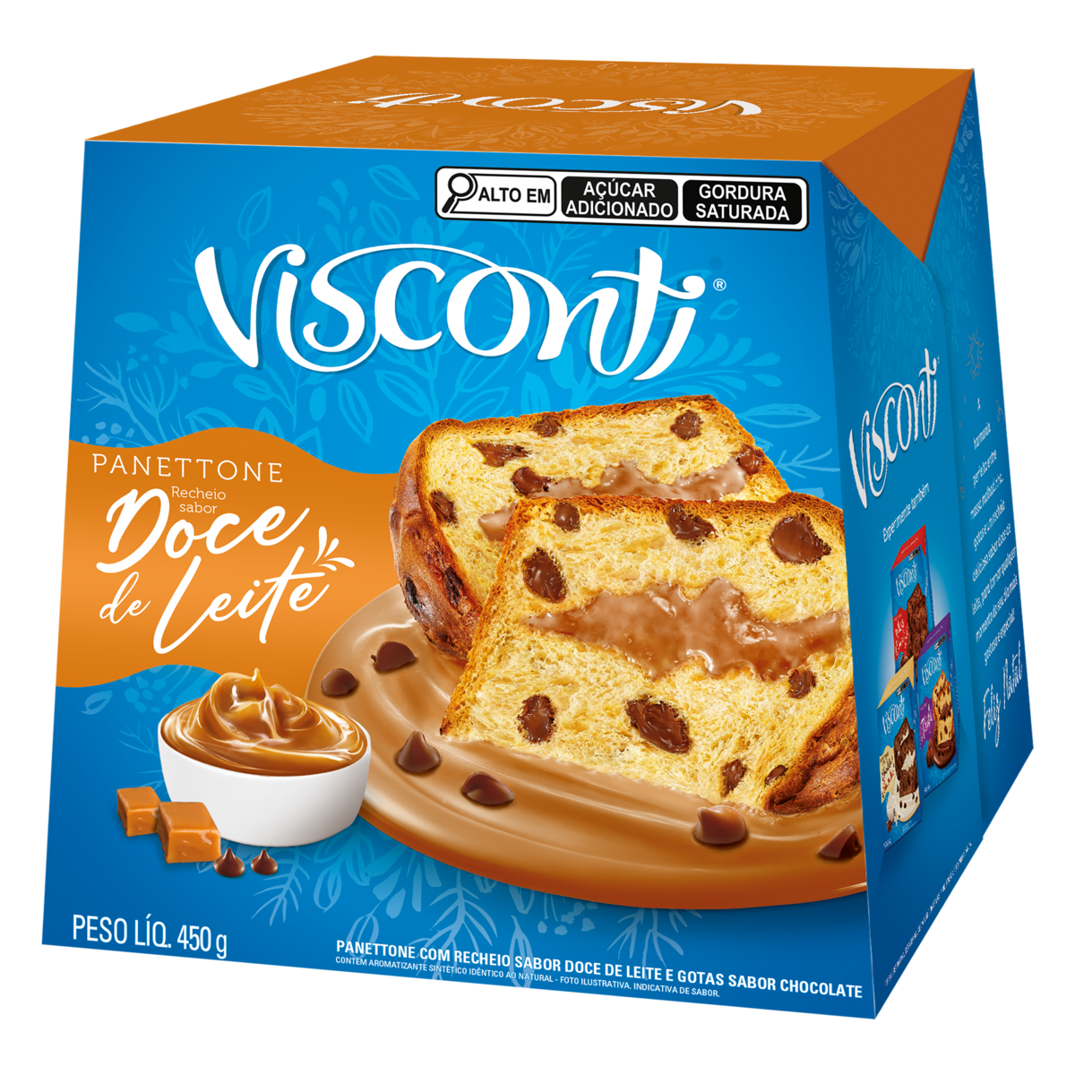 PANETTONE VISCONTI 450G GOTAS DOCE DE LEITE