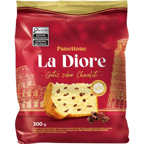 PANETTONE LA DIORE 300G GOTAS CHOCOLATE