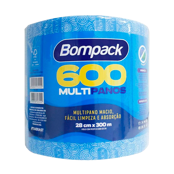Pano Bompack Limp.Leve Azul 28cm 300mt