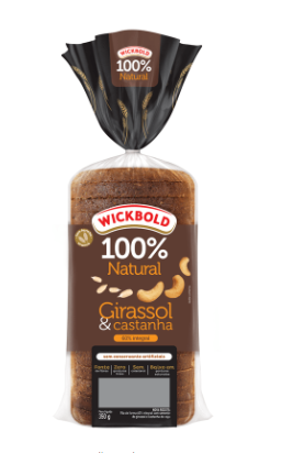 PAO DE FORMA GIRASSOL E CASTANHA INTEGRAL 350G