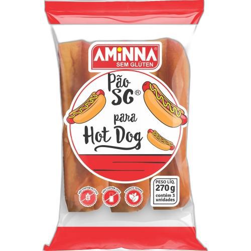 Pao Hot Dog Aminna 270g 3 Un