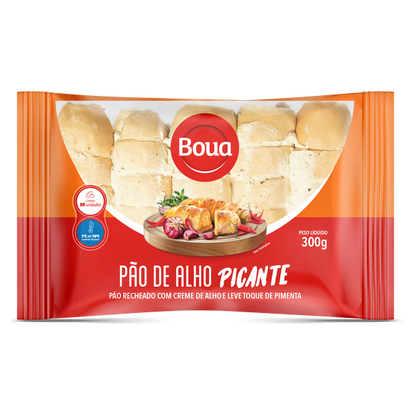 PAO DE ALHO APIMENTADO RESF BOUA 300G
