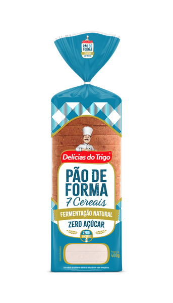 PAO DELICIAS 400G 7 CEREAIS ZERO FERM NATURAL