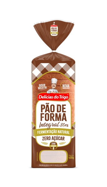PAO FORMA DELICIAS TRIGO 400G INTEG 100%