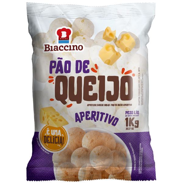 PAO DE QUEIJIO BIACCINO APERITIVO 1KG