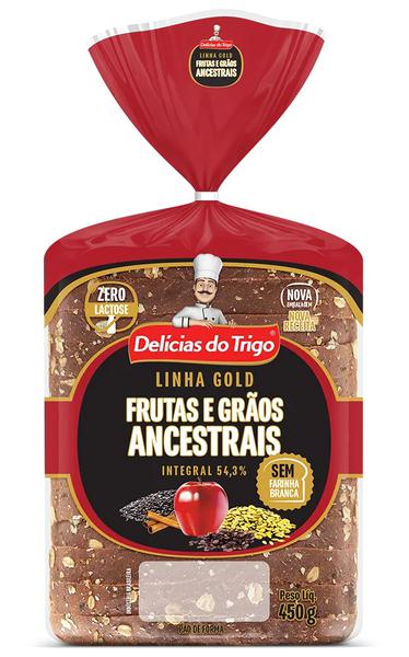 PAO INTEGRAL DELICIAS DO TRIGO FRUTAS/GRAOS ANCESTRAIS 450G
