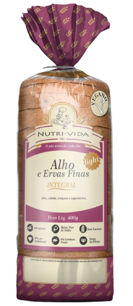 PAO DE FORMA NUTRI VIDA 400G ALHO E ERVA