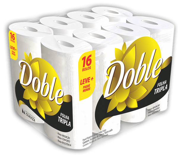 PAPEL HIG DOBLE FL DUPLA 20M C/16