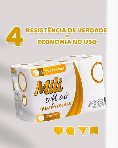 Papel Hi 4 Folhas Soft Air Mili C/4 20m