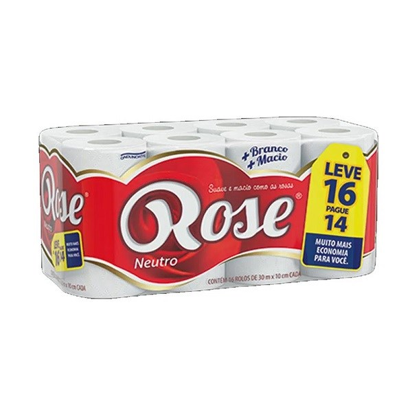 PAPEL HIGIENICO ROSE FOLHA SIMPLES NEUTR