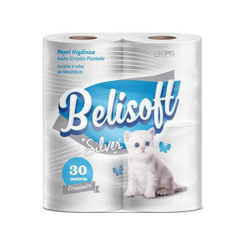 PAPEL HIGIENICO BELISOFT SILVER FS 30M 4