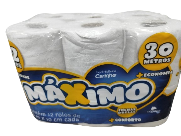 PAPEL HIG CARINHO MAXXIMO 12X20M FOLHA DUPLA