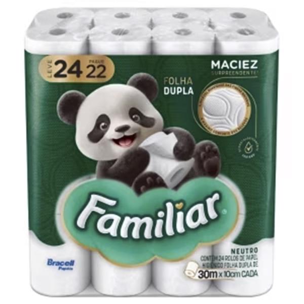 PAPEL HIG FAMILIAR FD 24X30M L24P22