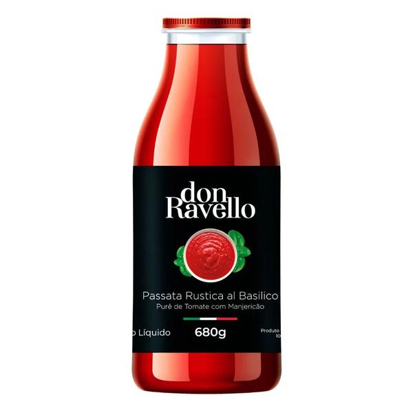 Passata de Tomate Don Ravello Vd 680g Manjericao