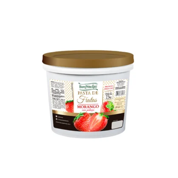 PASTA DE FRUTAS BOM PRINCIPIO MORANGO EM PEDACOS BD 2,5KG