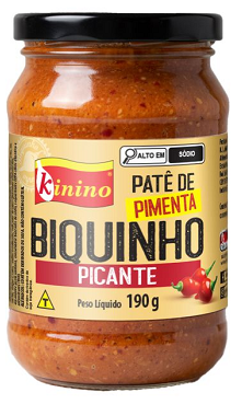 PATE PIMENTA BIQUINHO KININO PICANTE 190G
