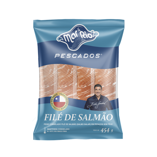 PEDACO SALMAO MAR E RIO 454G CONG S/PELE VACUO