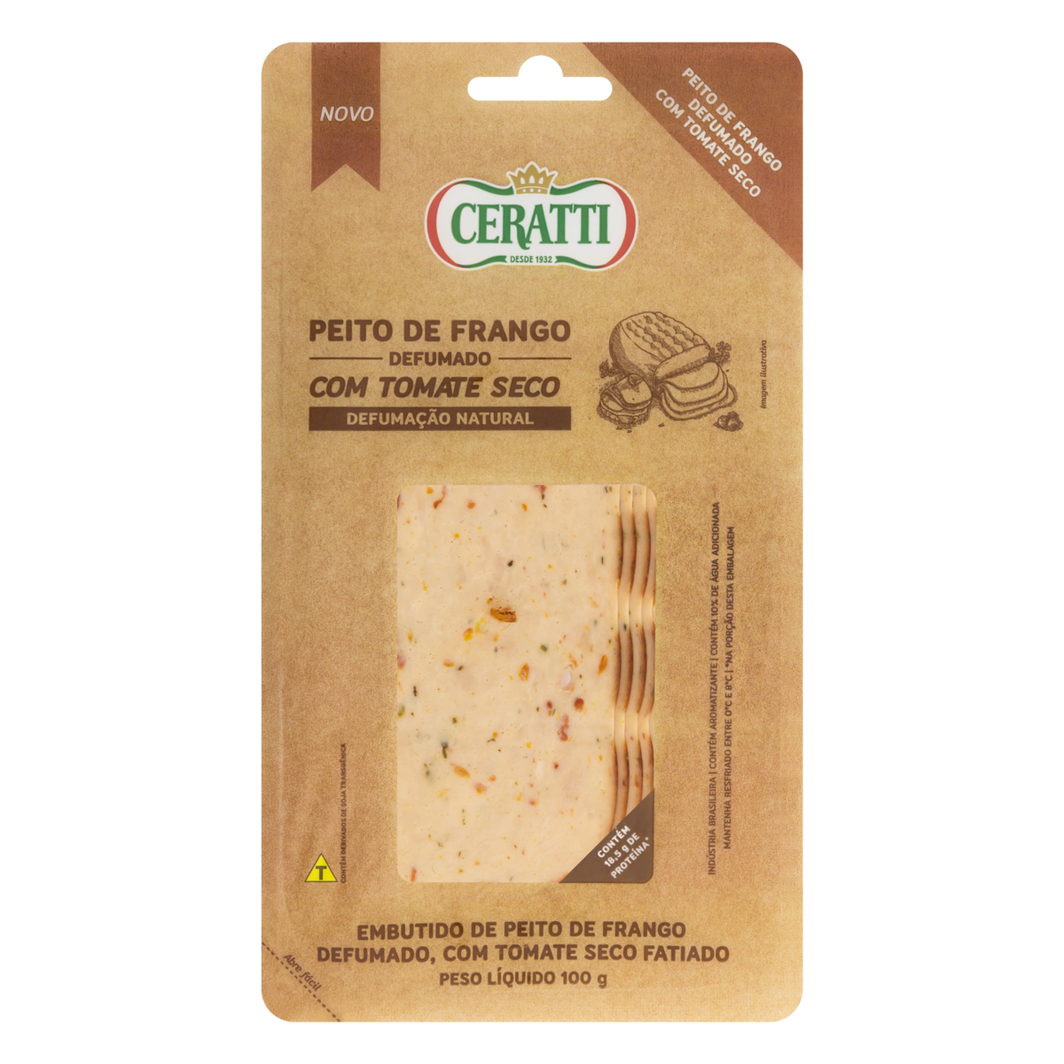 PEITO FRANGO CERATTI FAT 100G TOMATE SEC