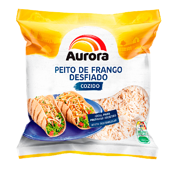 FRANGO COZIDO DESFIADO AURORA 360G