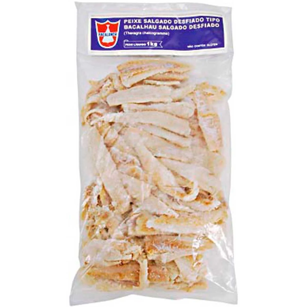 PEIXE BACALHAU DESFIADO BACALANOR 1KG