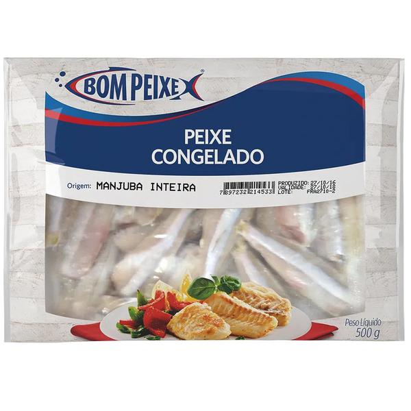 PEIXE MANJUBA BOM PEIXE INTEIRA 500G