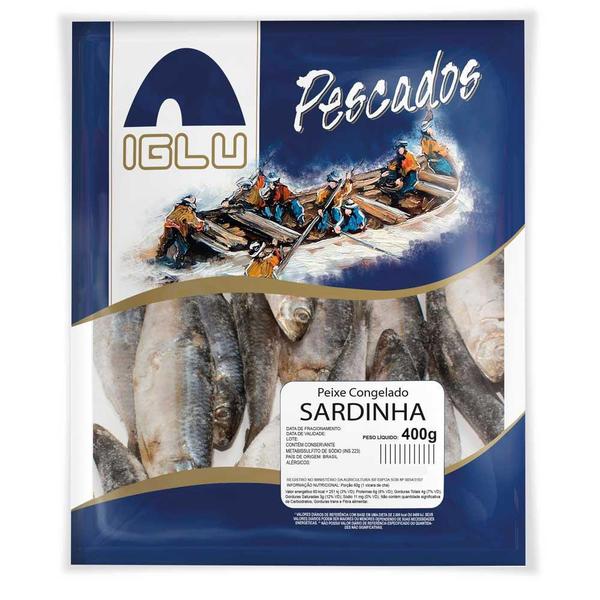 PEIXE SARDINHA IGLU INTEIRA CONG 400G