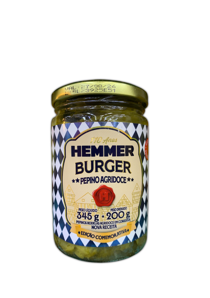 PEPINOS BURGUER RODELAS AGRIDOCE HEMMER 200GR