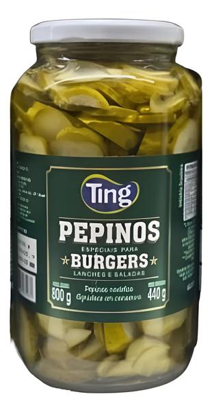 Pepino Ting  Rodela Agridoce Vidro 440g