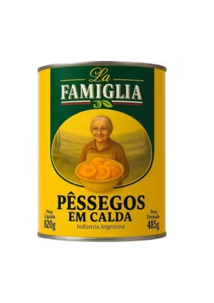 PESSEGO CALDA LA FAMIGLIA LATA