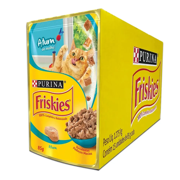 RACAO GATO FRISKIES SC 85G AD ATUM/MOLHO