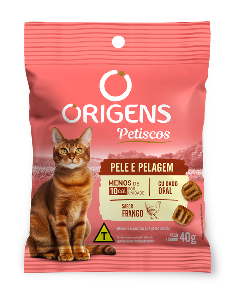 ORIGENS PETIS/FRANGO PELE/PELA 40G