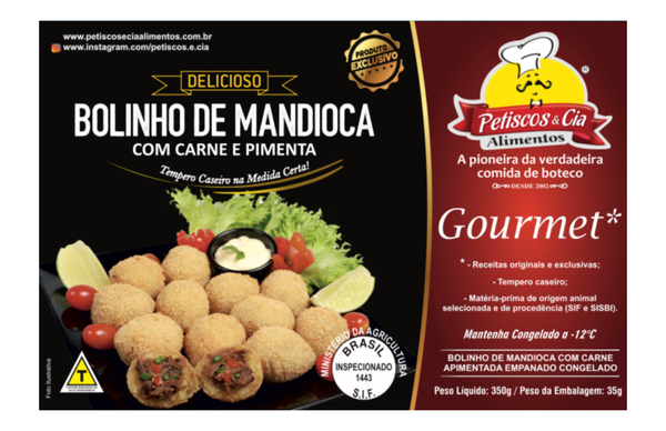 BOLINHO PETISCO MANDIOCA CARNE 350G