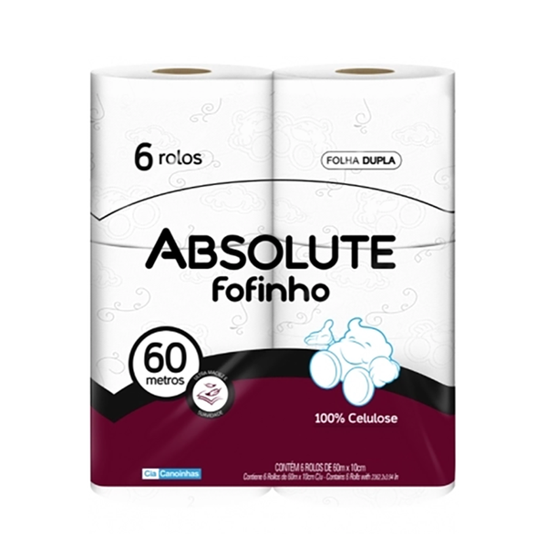 PAPEL HIG FOFINHO ABSOL F DUP 60M C/6